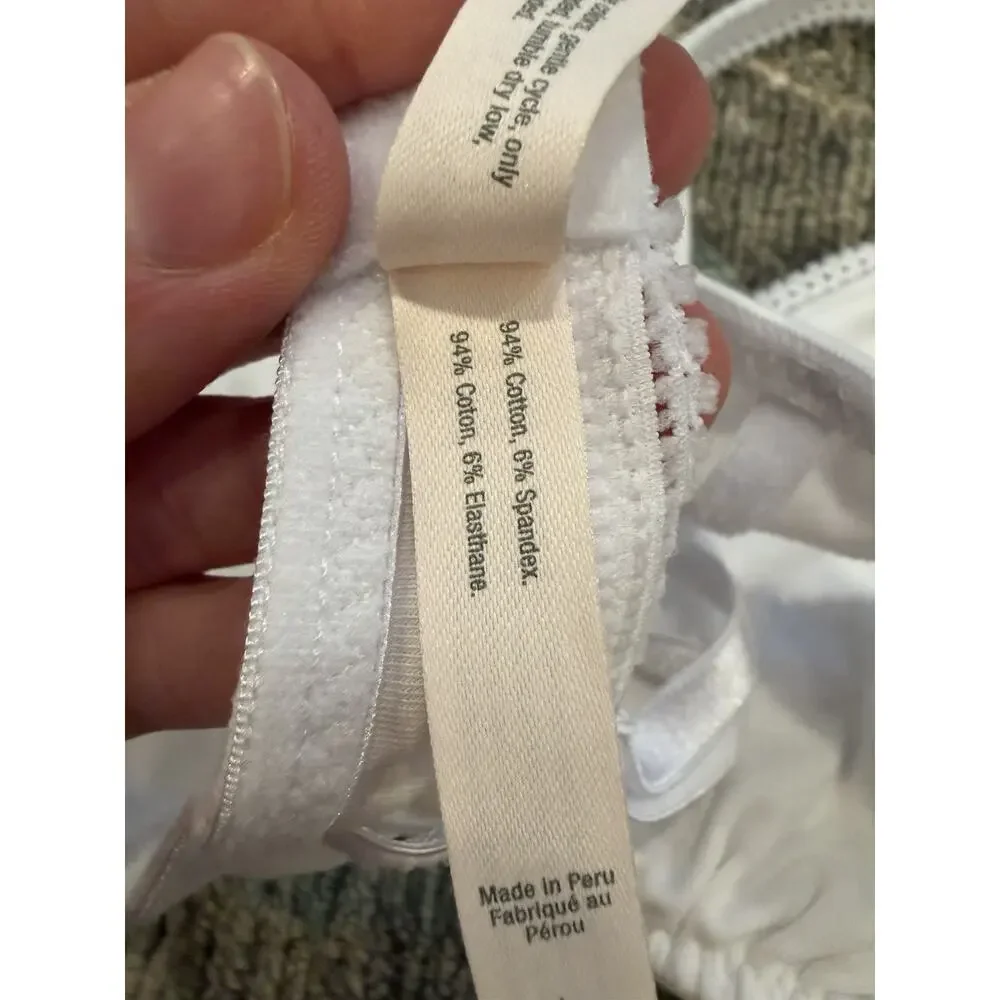 Ongossamer Wireless White Bralette Style 010404 Sz L NEW